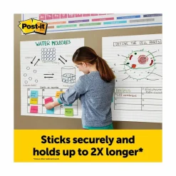 Post-it Super Sticky Easel Pads, 25" x 30", 2 Pads, 30 Sheets/Pad, Lined, School Supplies for Classrooms, White