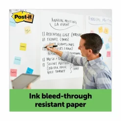 Post-it Super Sticky Easel Pads, 25" x 30", 30% Recycled, White, 30 Sheets, Pack Of 2 Pads