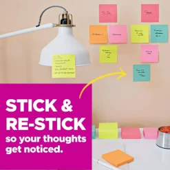 Post-it Super Sticky Notes, 18 Pads, 90 Sheets, 1 7/8 in x 1 7/8 in, 2x Sticking Power, School Supplies & Office Products - 62218SSMIACP