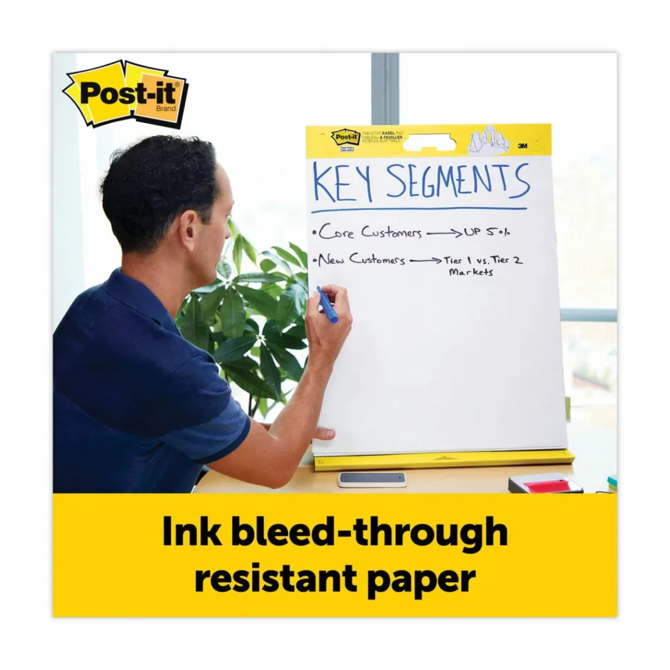 Post-it Super Sticky Tabletop Easel Pad, 20" x 23", 1 Pad, 20 Sheets/Pad, School Supplies for Classrooms, White