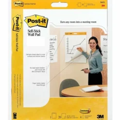 Post-it Super Sticky Wall Pad, 20 in x 23 in, 1 Pad, 20 Sheets/Pad, Great for Virtual Teachers and Students, White