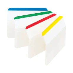 Post-it Tabs 2" Angled Tabs, Lined, 1/5-Cut, Assorted Primary Colors, 2" Wide, 24/Pack
