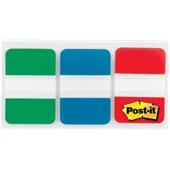 Post-it Tabs, 1 in. x 1.5 in., Pack of 66 Tabs, 3 Dispensers