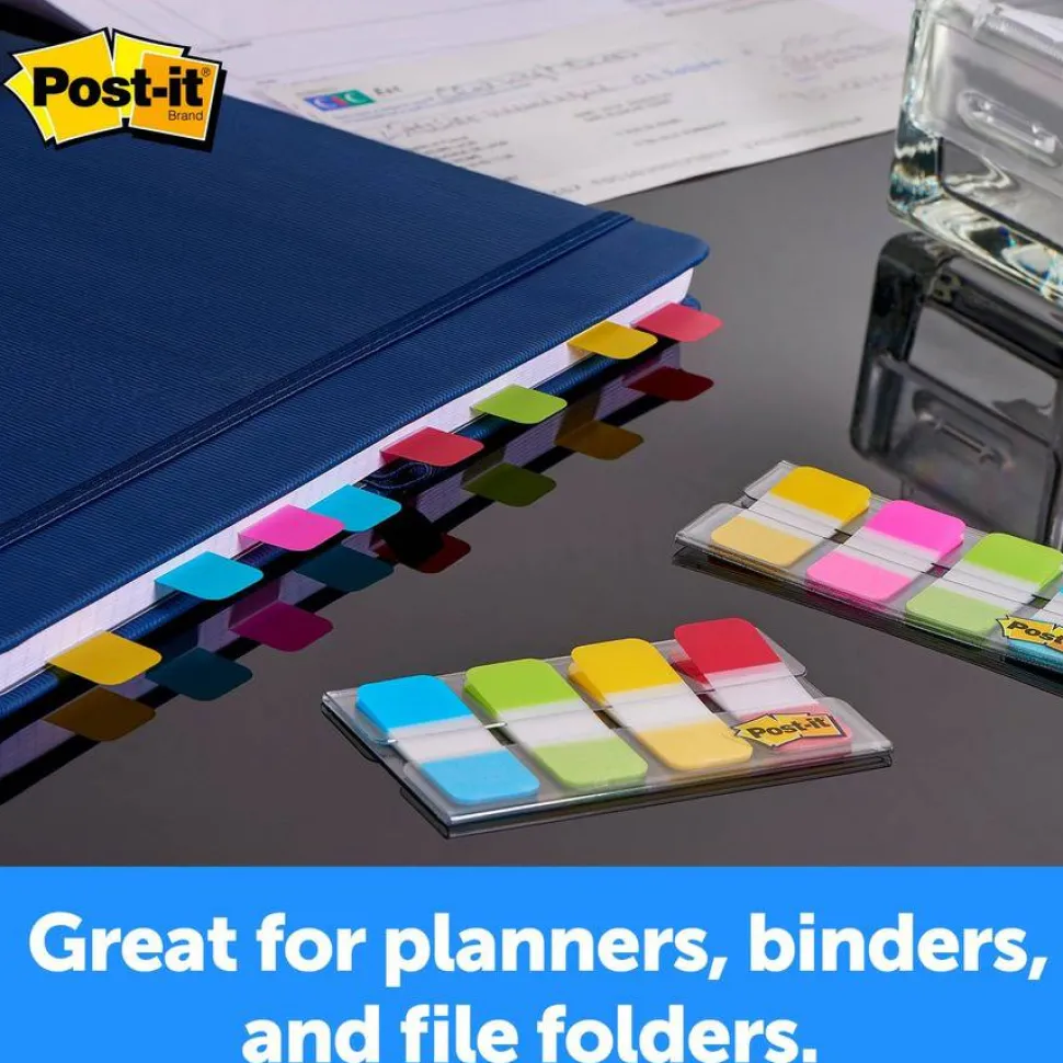 Post-it Tabs, 1 in. x 1.5 in., 1 Pack, 88 Tabs/Pack, Assorted Colors, Back to School Supplies for Students, Tabs for Textbooks and Notebooks