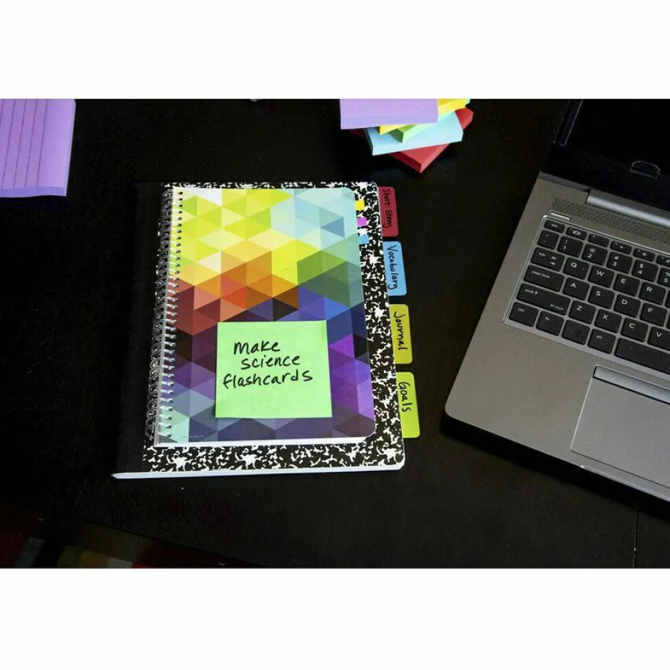 Post-it Tabs, 1.5 in. x 2 in., 1 Pack, 24 Tabs/Pack, Assorted Colors, School Supplies for Students, Tabs for Textbooks and Notebooks