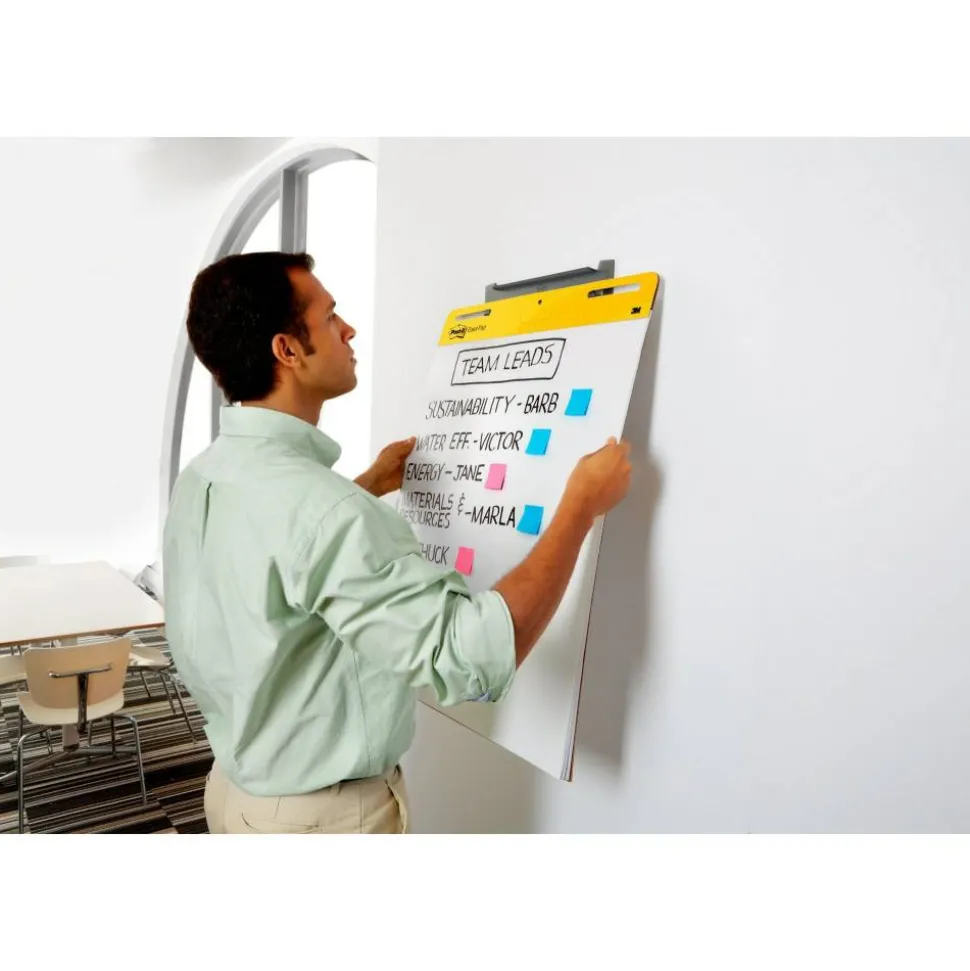 Post-it Wall Easel, Portable, 3" x 15", Black, Pack Of 2