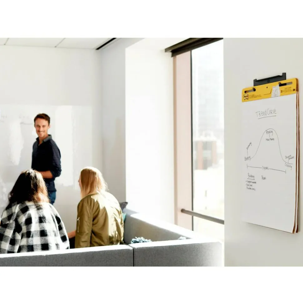 Post-it Wall Easel, Portable, 3" x 15", Black, Pack Of 2