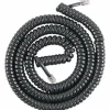 Power Gear Coiled Telephone Cord, 12', Black, 27639