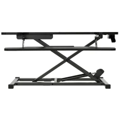 P10 Pneumatic Standing Desk Riser Converter With Keyboard Tray, 20"H x 31-1/2"W x 25"D, Black