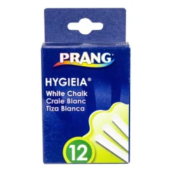 Prang Hygieia Dustless Chalk, White, Box Of 12