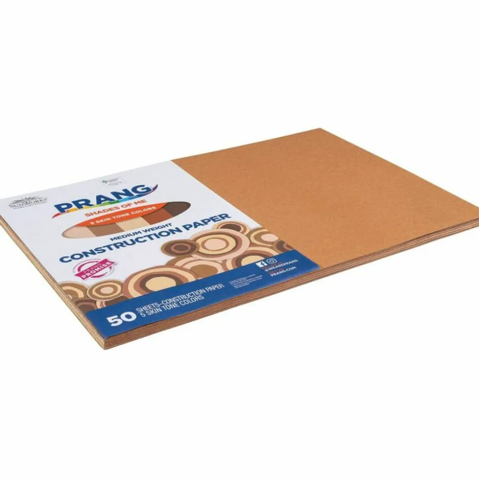 Prang Multicultural Construction Paper, 12" x 18", Assorted Colors, Pack Of 50