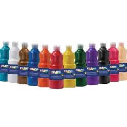 Prang Ready-To-Use Tempera Paint, 16 Oz., Assorted Colors, Pack Of 12