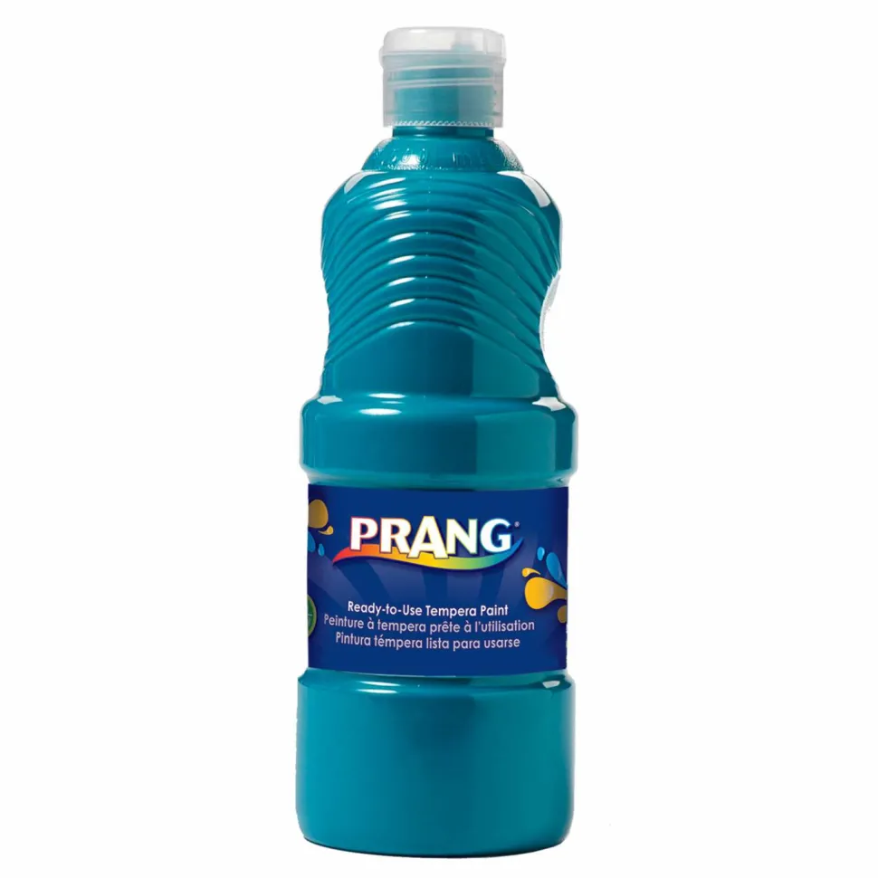 Prang Ready-to-Use Tempera Paint, Turquoise Blue, 16 oz Dispenser-Cap Bottle
