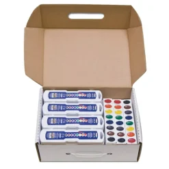 Prang Semi-Moist Watercolor Master Set, Assorted Colors, 0.17 Oz, Set Of 36