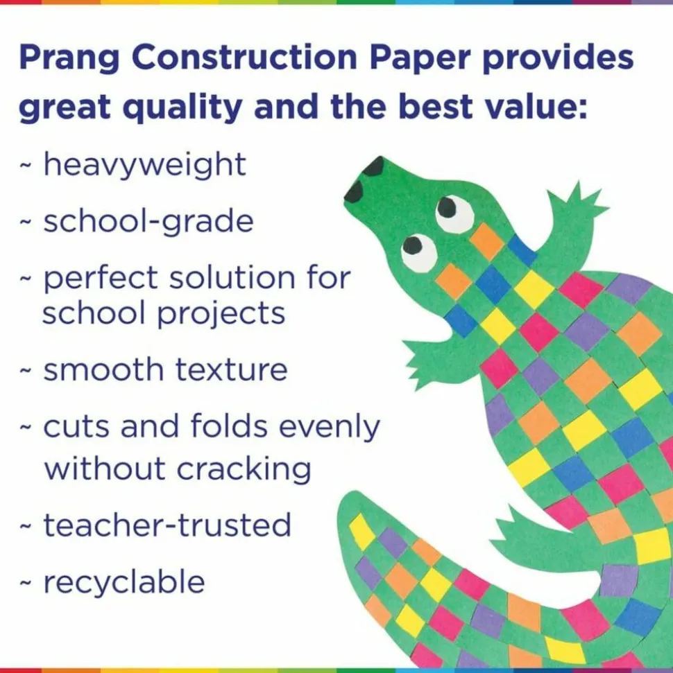 Prang Smart-Stack Medium Weight Construction Paper, 9" x 12", Assorted, Pack Of 300