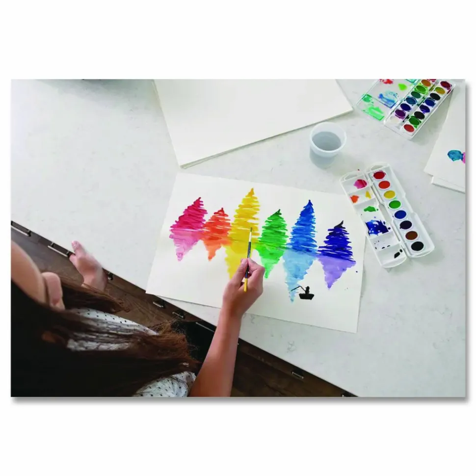 Prang Watercolor Oval Set With Brush, Assorted, Set Of 8 Colors