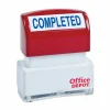 Pre-Inked Message Stamp, "Completed", Blue