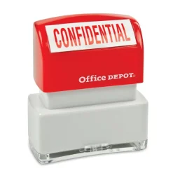 Pre-Inked Message Stamp, "Confidential", Red