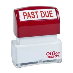Pre-Inked Message Stamp, "Past Due", Red