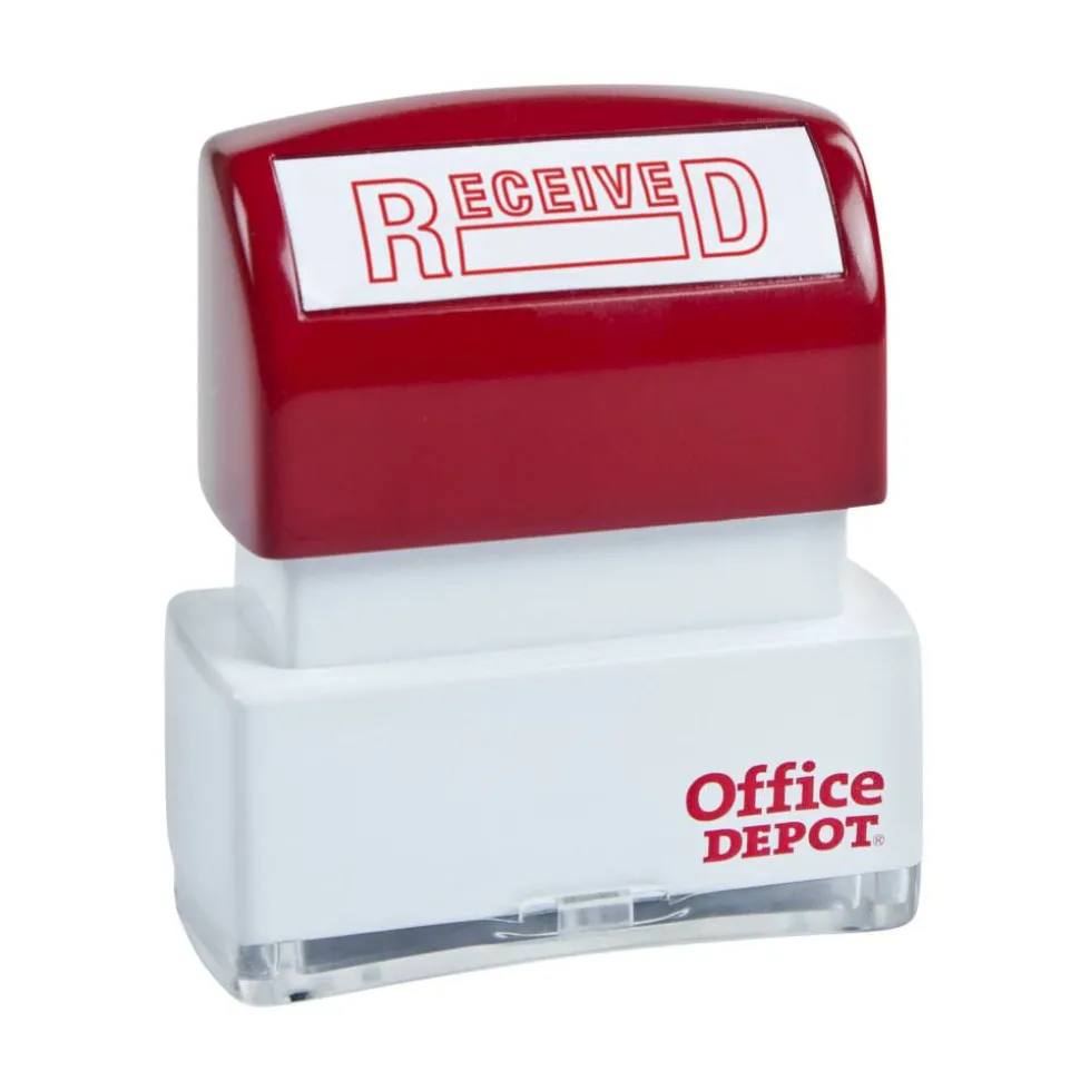 Pre-Inked Message Stamp, "Received", Red