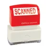 Pre-Inked Message Stamp, "Scanned", Red