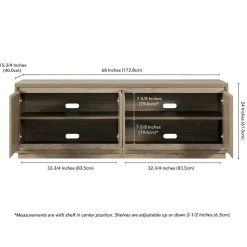 Presque Rectangular TV Stand for TV's up to 75