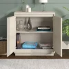 Presque 30" Wide Rectangular Accent Cabinet in Alder White