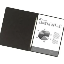 Pressboard Report Covers With Fasteners, 50% Recycled, Black, Pack Of 5
