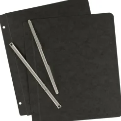 Pressboard Report Covers With Fasteners, 50% Recycled, Black, Pack Of 5