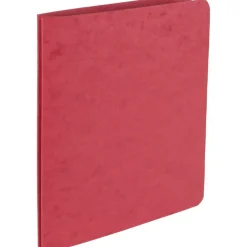 Pressboard Side-Bound Report Binders With Fasteners, Executive Red, 60% Recycled, Pack Of 10