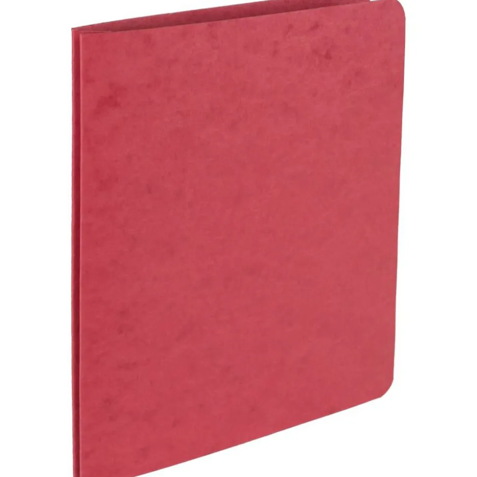 Pressboard Side-Bound Report Binders With Fasteners, Executive Red, 60% Recycled, Pack Of 10