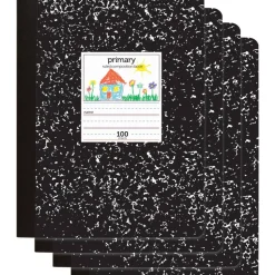 Primary Composition Book, 7-1/2" x 9-3/4", Unruled/Primary Ruled, 100 Sheets Per Book, Pack Of 4 Books