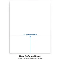 PrintWorks Professional Pre-Perforated Paper, 1 Ream, White, Letter (8 1/2