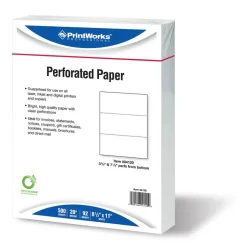 PrintWorks Professional Pre-Perforated Paper for Invoices, Statements, Gift Certificates & More