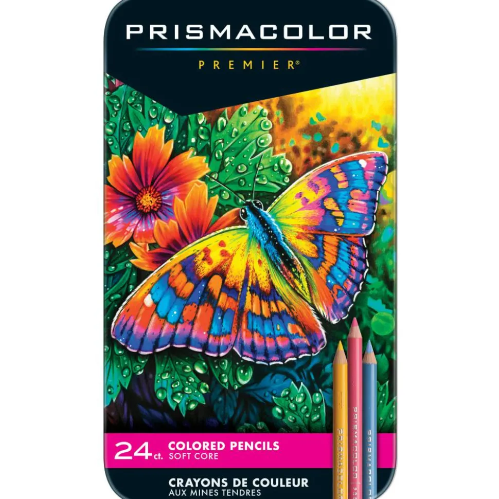Prismacolor Professional Thick Lead Art Pencils, Assorted Colors, Set Of 24 Pencils