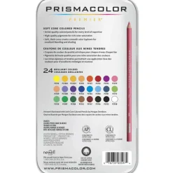 Prismacolor Professional Thick Lead Art Pencils, Assorted Colors, Set Of 24 Pencils