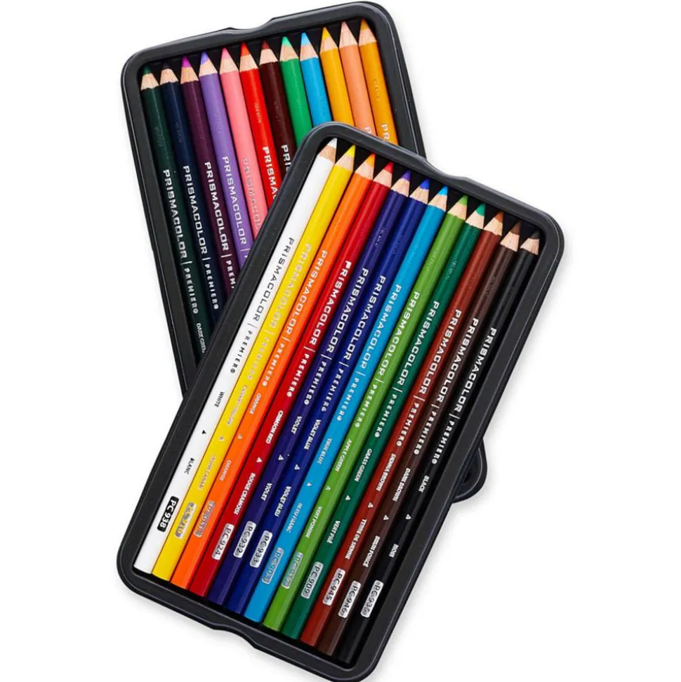 Prismacolor Professional Thick Lead Art Pencils, Assorted Colors, Set Of 24 Pencils