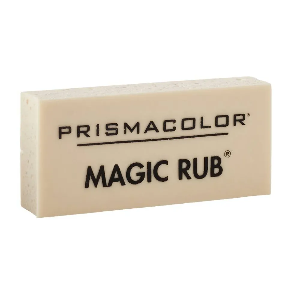 Prismacolor Magic Rub Vinyl Erasers, White, Pack Of 12