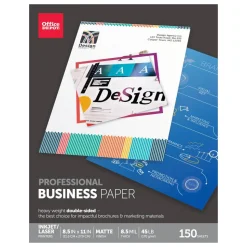 Professional Business Paper, Matte, Double-Sided, Letter, White, Pack Of 150 Sheets