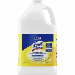 Professional LYSOL Brand Disinfectant Deodorizing Cleaner Concentrate, Lemon Scent, 128 oz Bottle, 4/Carton