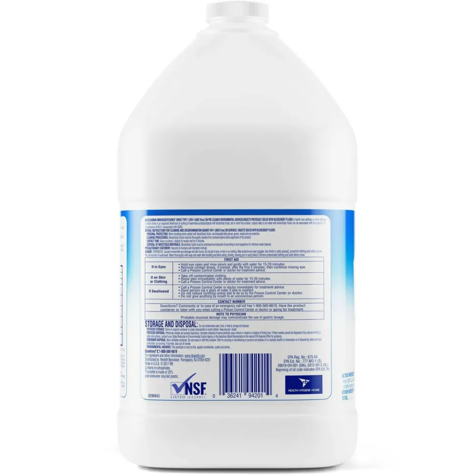 Professional LYSOL Brand Disinfectant Heavy-Duty Bathroom Cleaner Concentrate, Fresh Lime Scent, 1 gal Bottle, 4/Carton