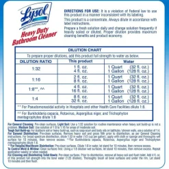 Professional LYSOL Brand Disinfectant Heavy-Duty Bathroom Cleaner Concentrate, Fresh Lime Scent, 1 gal Bottle, 4/Carton