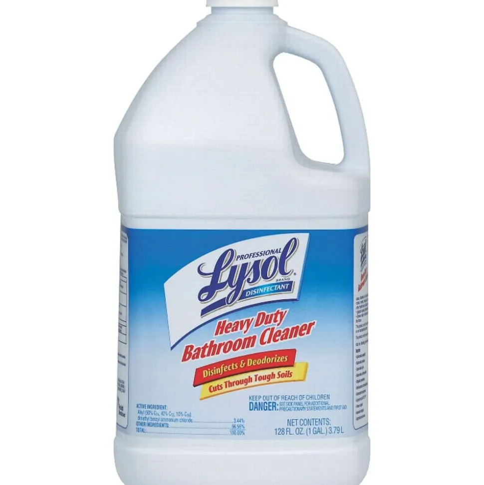 Professional Lysol Disinfectant Heavy Duty Bathroom Cleaner Concentrate, 128 Oz Bottle