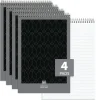 Professional Steno Book, 6" x 9", Legal/Wide Ruled, 70 Sheets, White, Pack Of 4