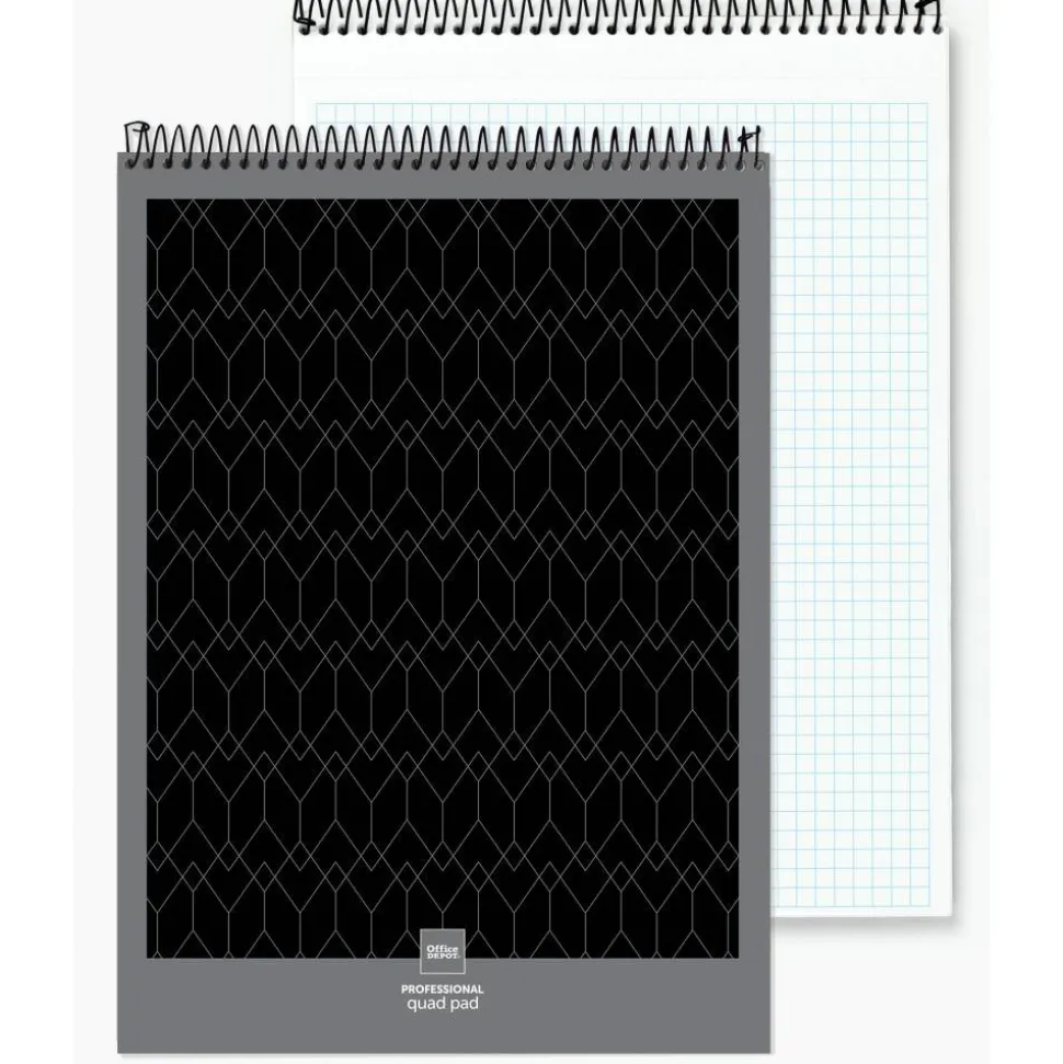 Professional Top Wirebound Writing Pad, 8-1/2" x 11-3/4", Quad Ruled, 70 Sheets, White