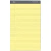 Professional Writing Pads, 8-1/2" x 14", Legal/Wide Ruled, 50 Sheets, Canary, Pack Of 4