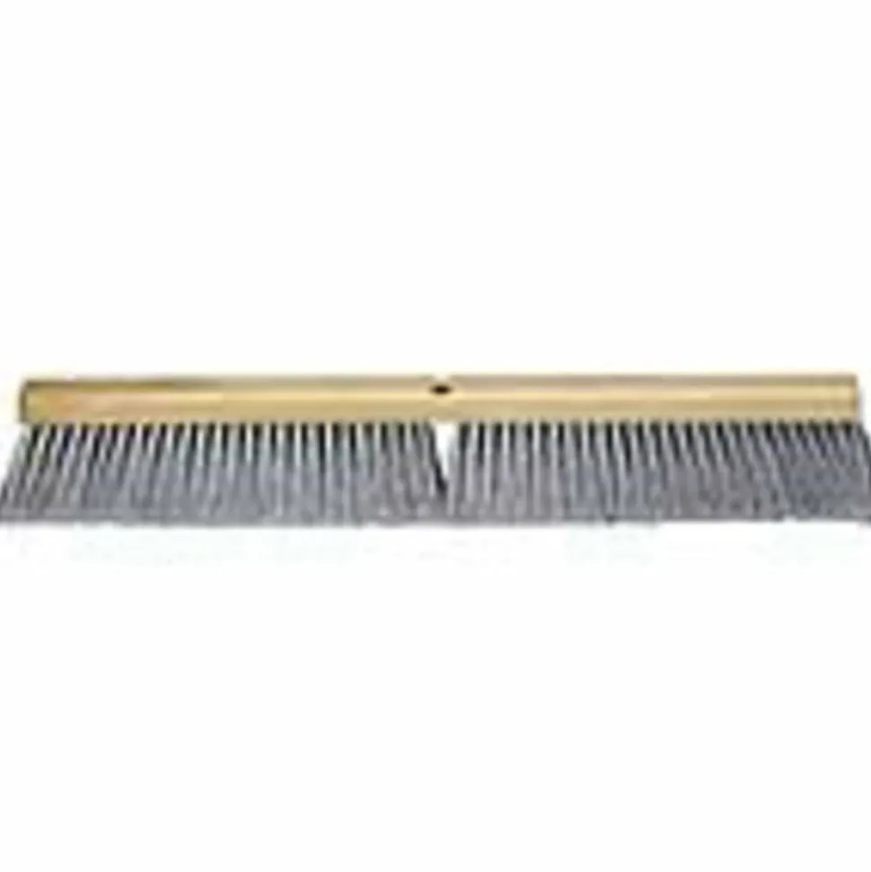Pro Line 24" Push Broom, Flagged Polypropylene, Gray