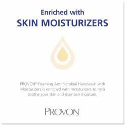 PROVON Foaming Antimicrobial Handwash/Moisturizer Refill, For FMX-12 Dispenser, Light Floral Scent, 1,250 mL