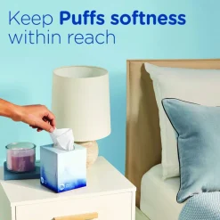 Puffs Ultra Soft Facial Tissue, 2-Ply, White, 72 Sheets/Box, 24 Boxes/Carton