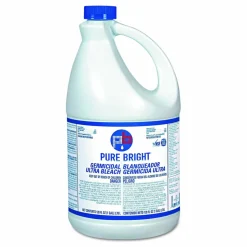 Pure Bright Liquid Germicidal Bleach, Fragrance-Free, 1 gal Bottle, 6/Carton